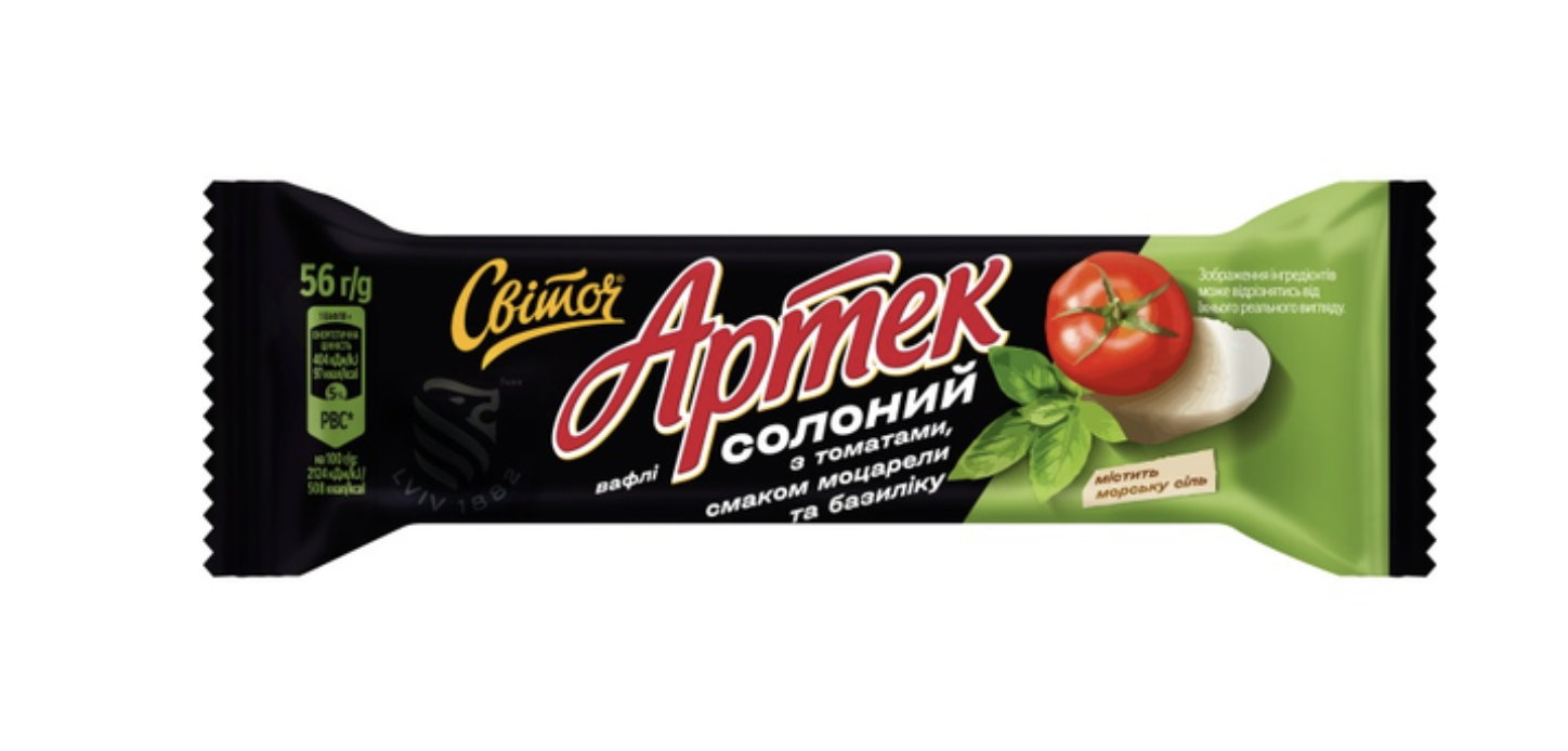 Вафлі Світоч Артек солон томат моцарела базилік 56г